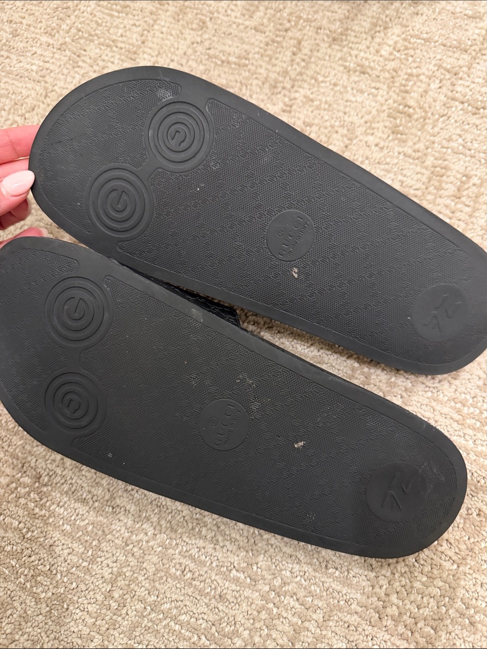 GUCCI Embossed Slide Sandals - Picture 2 of 3